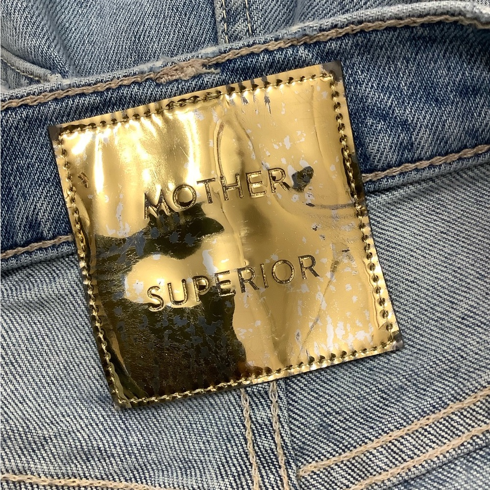 MOTHER Superior The Tune Up Hover Cuff Jeans Distressed Button Fly - Picture 7 of 16
